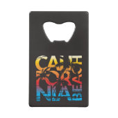 カリフォルニアビーチポスター クレジットカード栓抜き (裏面)