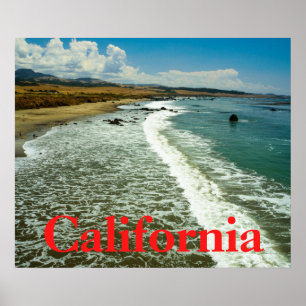 カリフォルニアビーチポスター ポスター