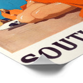 カリフォルニアビーチヴィンテージポスター1923 ポスター (角)