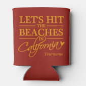 カリフォルニアビーチ名前をカスタムする&カラーカンクーラー 缶クーラー (裏面)
