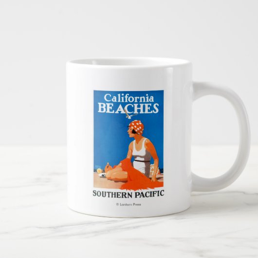 カリフォルニアビーチ宣伝ポスター ジャンボコーヒーマグカップ (右)