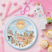 カリフォルニアビーチ紙プレート ペーパープレート (パーティー)