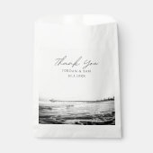 カリフォルニアビーチ結婚式ピア写真 フェイバーバッグ (正面)