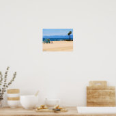 カリフォルニアビーチ色彩の鮮やか ポスター (キッチン)