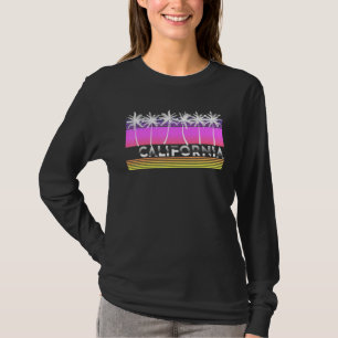 カリフォルニアビーチ80s 90sのVaporwave Eutique Palm Tシャツ