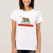 カリフォルニアビール?州旗Tシャツ Tシャツ (正面)