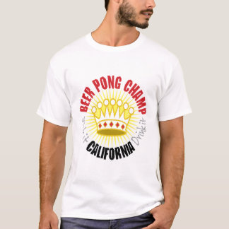 カリフォルニアビールPongのチャンピオンのTシャツ Tシャツ