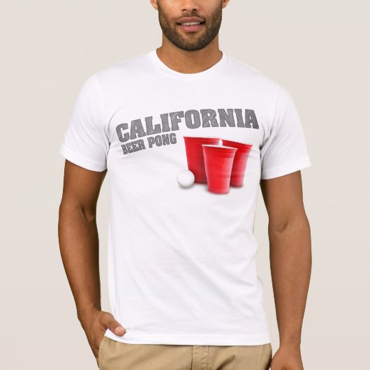 カリフォルニアビールPongのTシャツ Tシャツ (正面)