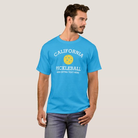 カリフォルニアピックボール追加クラブパートナー名カスタム Tシャツ (正面フル)