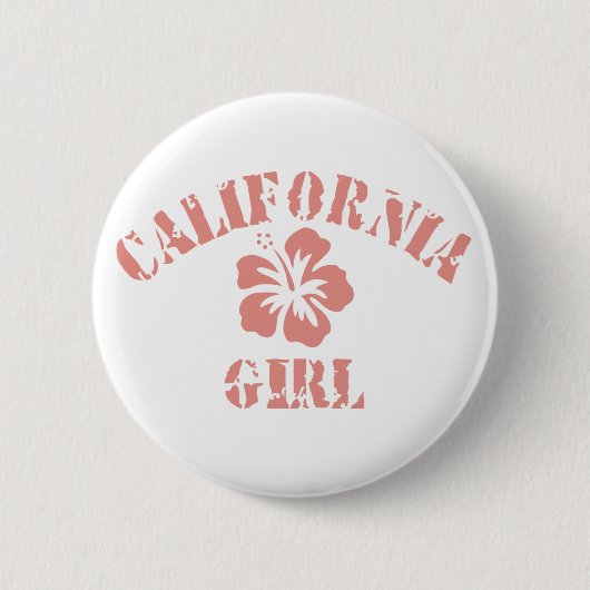 カリフォルニアピンクガール 缶バッジ (正面)