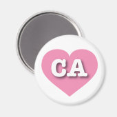 カリフォルニアピンクハート- I love CA マグネット (正面/裏面)