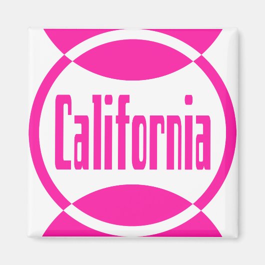 カリフォルニアピンクロゴデザイン#1マグネット マグネット (正面)