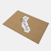 カリフォルニアファミリーモノグラム州形式 ドアマット (アングル)