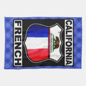 カリフォルニアフランスのアメリカ人 キッチンタオル (横)
