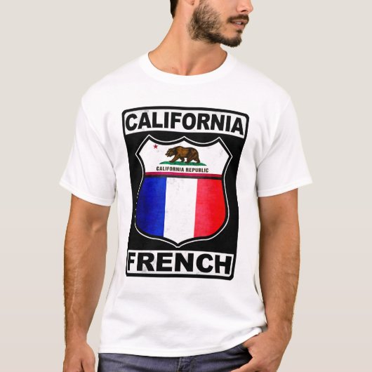 カリフォルニアフランスのアメリカ人 Tシャツ (正面)