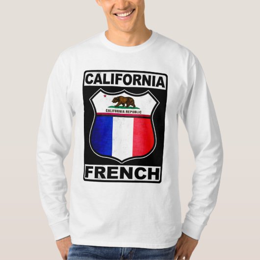 カリフォルニアフランスのアメリカ人 Tシャツ (正面)