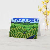 カリフォルニアブドウ畑 カード (黄色い花)