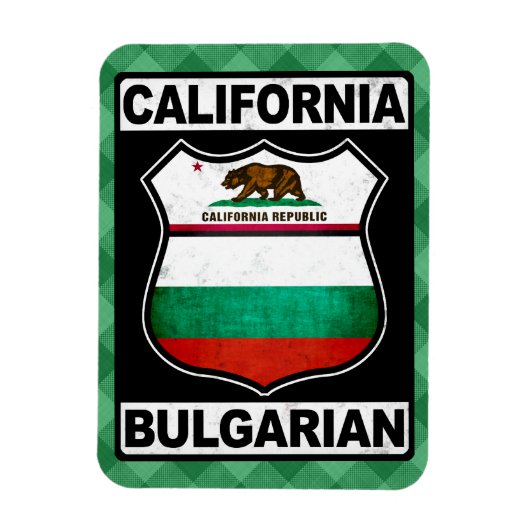 カリフォルニアブルガリア系アメリカフレキシマグネット マグネット (縦)