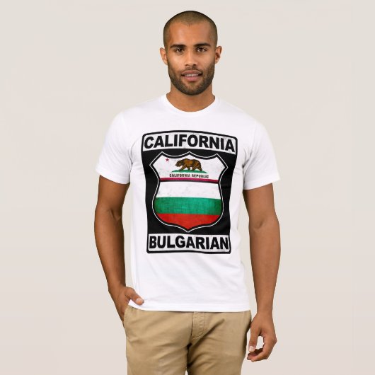 カリフォルニアブルガリア系アメリカ人 Tシャツ (正面フル)