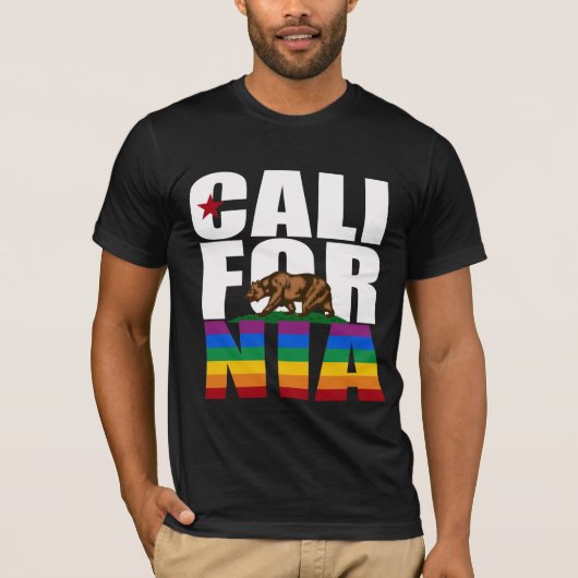 カリフォルニアプライドの白 Tシャツ (正面)