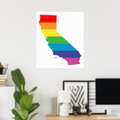 カリフォルニアプライドストライプの.. ポスター (ホームオフィス)
