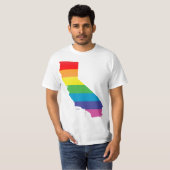 カリフォルニアプライド。 しまのある Tシャツ (正面フル)