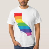 カリフォルニアプライド。 しまのある Tシャツ (正面)