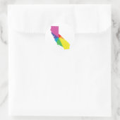 カリフォルニアプライド。角度付き。 ラウンドシール (バッグ)