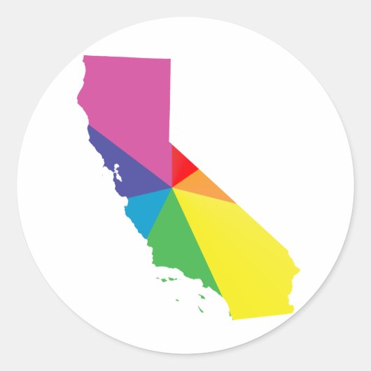 カリフォルニアプライド。角度付き。 ラウンドシール (正面)