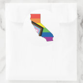 カリフォルニアプライド – 進行旗 ラウンドシール (バッグ)