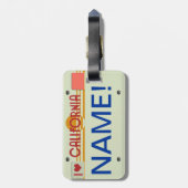 カリフォルニアプレートの荷物のラベル ラゲッジタグ (裏面縦)