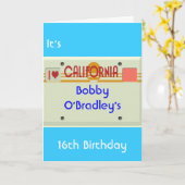 カリフォルニアプレート カード (黄色い花)