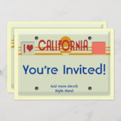 カリフォルニアプレート 招待状 (正面/裏面)