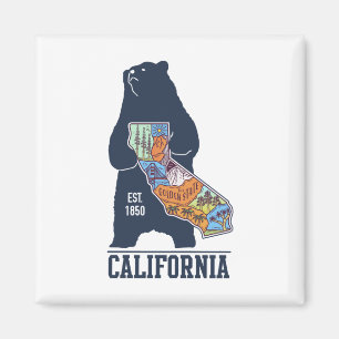 カリフォルニアベアゴールデン州キーチェーン マグネット