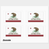 カリフォルニアベアークルーザーバイクステッカー 長方形シール (シート)