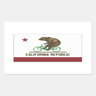 カリフォルニアベアークルーザーバイクステッカー 長方形シール