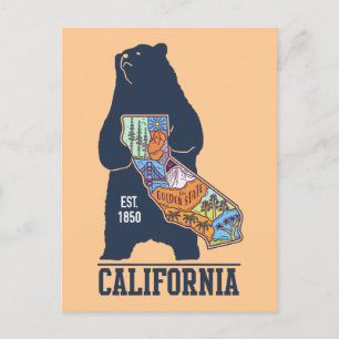 カリフォルニアベアーゴールデン州はがき ポストカード