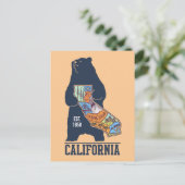 カリフォルニアベアーゴールデン州はがき ポストカード (スタンド正面)