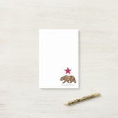 カリフォルニアベアーリパブリックGrizzly and Star ポストイット (デスク上)