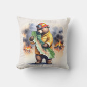 カリフォルニアベア消防士 クッション (正面)