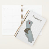 カリフォルニアベア | 水彩プランナー | 5.5 x 8.5 プランナー手帳 (ディスプレー)
