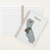 カリフォルニアベア | 水彩手帳 | 5.5 x 8.5 ノートブック (内側)