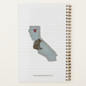 カリフォルニアベア | 水彩手帳 | 5.5 x 8.5 ノートブック (裏面)