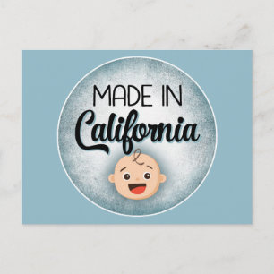 カリフォルニアベビーおもしろいブルーニューボーイポストカード ポストカード