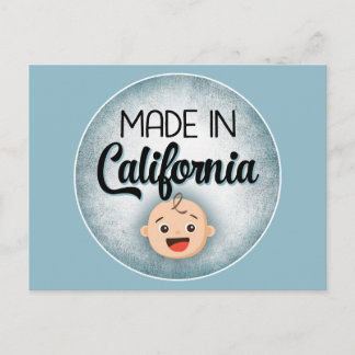 カリフォルニアベビーおもしろいブルーニューボーイポストカード ポストカード