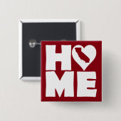 カリフォルニアホームハート州ボタンバッジピン 缶バッジ (正面&裏面)