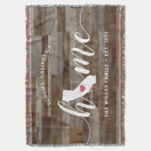 カリフォルニアホーム州パーソナライズされたウッドルック スローブランケット (正面縦)