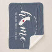 カリフォルニアホーム州 パーソナライズされた シェルパブランケット (正面)
