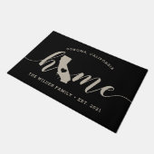 カリフォルニアホーム州 パーソナライズされた ドアマット (アングル)