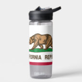 カリフォルニアボトル愛国的カリフォルニア州旗 ウォーターボトル (左面)
